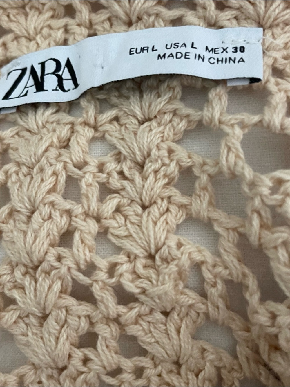 Zara vintage-style crochet open-knit top. - Picture 13 of 13